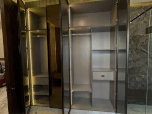 Groove Profile Glass Wardrobe